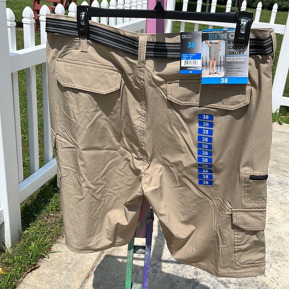 Iron Co. Hybrid Cargo Short with Luggage Belt Tan Color Mens 38 - Picture 4 of 14